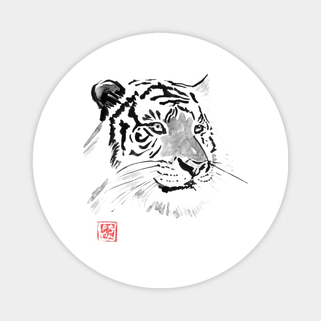 white tiger Magnet by pechane